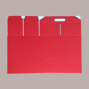 10pcs Red <b>Cardboard</b> Leather Effect Graphics Small Christmas Gift Box Panettone Holder Bottle <b>Suitcase</b> for Holiday Decorations - Product Image 4