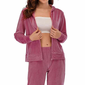 Sweat à capuche en velours d'hiver pour femmes pull Jogging sweat Sportwear à capuche à manches longues pour femmes - Product Image 5