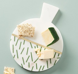 Tabla de queso de mármol duradera y elegante con cuchillo para servir queso para untar degustación de vino y regalos de inauguración de la casa - Product Image 3