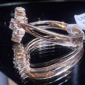 แหวนเพชรทอง14K 18K สุดหรูสำหรับผู้หญิงดีไซน์เครื่องประดับแท้ - Product Image 6