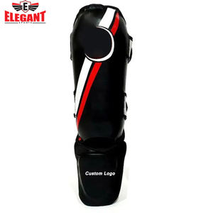 2025 Pu cuero MMA Shin Instep pierna protección Pad boxeo entrenamiento pierna seguridad Shin Guard logotipo personalizado por Elegant Sports - Product Image 2