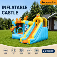 OEM ODM Structure de jeu gonflable pour enfants en tissu Oxford robuste avec filet de sécurité et coutures renforcées pour jardin