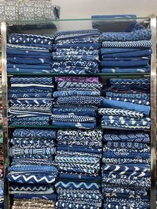 Tela para correr de algodón azul índigo de alta venta, Pj, Kimono que hace la tela para correr por yarda tela estampada de algodón - Product Image 2