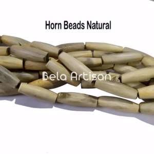 Cuentas de cuerno recicladas al por mayor, formas ovaladas para proyectos de joyería y artesanía - Product Image 2