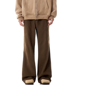 กางเกงขายาวผู้ชายราคาถูก เอวยางยืดสูง ผ้าหนา ระบายอากาศดี กางเกงวิ่งออกกำลังกาย แห้งเร็ว ผ้าฝ้ายรักษ์โลก - Product Image 2