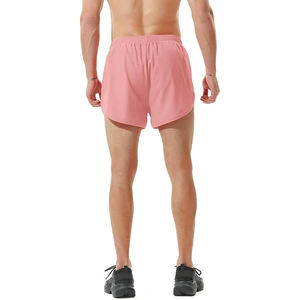 กางเกงวิ่งออกกำลังกายขาสั้นผู้ชายกางเกงขาสั้นโพลีเอสเตอร์แห้งเร็วแบบลำลองมีกระเป๋าลายพื้นออกแบบได้ตามต้องการ - Product Image 2