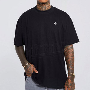 T-shirts pour hommes personnalisables de haute qualité T-shirt unisexe en coton-polyester mélangé de couleur unie avec impression de logo en gros au Pakistan - Product Image 1