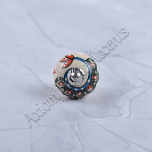 Axiom Home Accents Boutons en céramique blanche minimaliste élégants poignées de tiroir élégantes pour armoires de salle de bain de cuisine hôtels à l'extérieur - Product Image 4