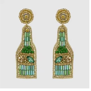 Pendientes bordados cuentas de cristal pendientes de serpiente de la India pendientes hechos a mano para mujeres y niñas - Product Image 2