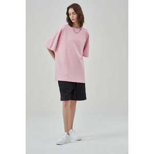 T-shirt oversize en coton 100% personnalisé pour femmes, coupe ample, épaules tombantes, respirant, style décontracté d'été, lettre - Product Image 2