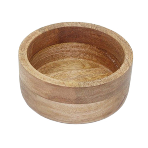 Natural Wooden Round Shape Food Serving Bowl Brown Finished for <b>Kitchen</b> & Tabletop Serving Bowls & Decorative Bowls - Product Image 5