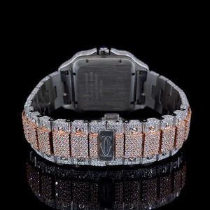 Reloj de Último Diseño con Fecha Automática, Diamantes, Diseño Único, Caja de Acero Inoxidable, Correa de Acero, Cristal Mecánico, Esfera Analógica con Números Arábigos - Product Image 5