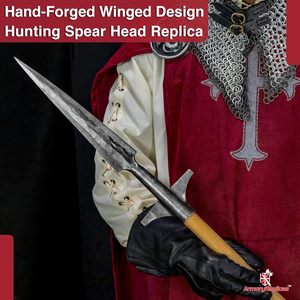 Punta de Lanza Rústica Vikinga Hecha a Mano Equipo de Supervivencia Tradicional para Caza y Camping al Aire Libre Cuchillo Artesanal Guerrero VIKING - Product Image 5