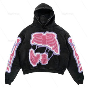 2025 automne décontracté personnalisé 100% coton à capuche Hip-Hop surdimensionné Logo complet imprimé Streetwear nouvelle sensation - Product Image 4