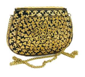 Mosaic Metal <b>Clutch</b> Handmade Ethnic Purse for Her <b>Bridesmaid</b> Gift <b>Bag</b> <b>Clutch</b> <b>Bag</b> for Party Wear by LUXURY CRAFTS - Product Image 2