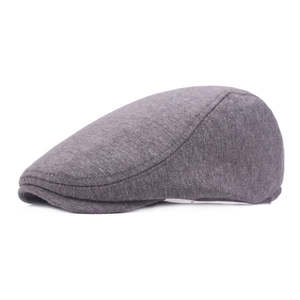 Vente en gros de base personnalisée casquette bec de canard unisexe classique réglable plat gavroche chapeau conduite Cabbie chasse arcs multiples communs - Product Image 2