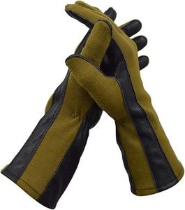 Gants de vol en cuir de haute qualité Gants de pilote avec logo personnalisé Vente en gros Gants de pilote de vol le moins cher du fabricant - Product Image 5