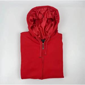 Sudadera con capucha Unisex, forro polar, grueso, rojo, de satén, con cremallera, inspiracional - Product Image 1