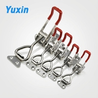 Verrou à levier triangulaire en acier inoxydable industriel YX-LS0912-1SUS, pince à levier avec design ambidextre pour voiture et camion