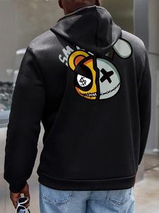 Vente en gros de pull-over de haute qualité pour l'hiver avec logo personnalisé sweat à capuche décontracté en coton et molleton épais pour hommes - Product Image 4