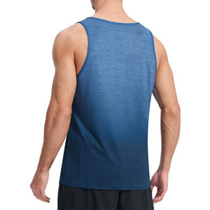 Camiseta de tirantes de gimnasio de secado rápido para hombre personalizada Spandex/poliéster cuello redondo entrenamiento patrón Floral transpirable Anti-Pilling verano - Product Image 3