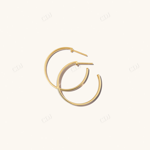 Bijoux fantaisie 10k boucles d'oreilles en or massif luxe plaine boucles d'oreilles pour femmes bijoux en or fin au prix de gros Huggie boucle d'oreille - Product Image 5