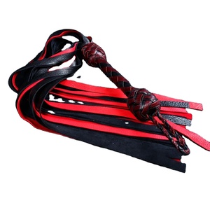 แส้หนังทำมือแบบกำหนดเอง รุ่นใหม่ล่าสุด อุปกรณ์บอนด์เดจสำหรับผู้ใหญ่ มาตรฐานสากล พร้อมกระเป๋า - Product Image 6