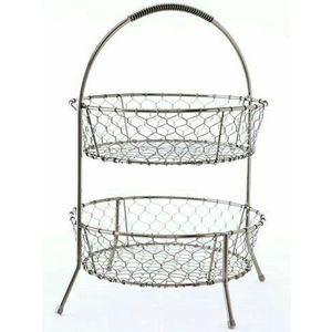 <b>Black</b> Coated Finished Iron Wire <b>Basket</b> Rectangular Shape 3 Tier for Living Room Tabletop Decor <b>Storage</b> <b>Baskets</b> Handmade - Product Image 2