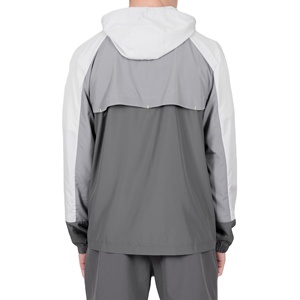 Ensemble de survêtement d'hiver en nylon léger respirant à fermeture éclair cousue sur mesure pour hommes Coupe ample Coupe-vent Ensemble court Deux pièces Taille haute - Product Image 6