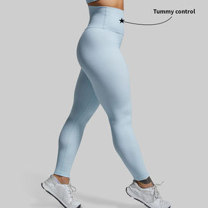 Ensemble de vêtements de sport écologiques solides, leggings sans couture taille haute, soutien-gorge confortable extensible dans les quatre sens, leggings de yoga à taille élastique - Product Image 2