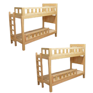 Lit superposé pour enfants au design moderne, en teck massif, matériaux écologiques, couleur personnalisée, lit double, meubles de chambre à coucher - Product Image 3