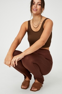 Pantalones de moda para mujer, mallas de estilo de alta calidad, diseño personalizado con cremallera frontal inferior con material suave y flexible - Product Image 6
