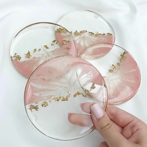Sous-verre unique de luxe en résine de 5 mm avec surface résistante à la chaleur, fait à la main, design moderne et contemporain, décoration d'intérieur - Product Image 1