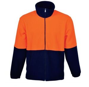 La chaqueta polar Polartec de alta visibilidad para hombre más vendida, cremallera completa, bordado personalizado, diseño de logotipo, tamaño, opción multicolor de Bangladesh - Product Image 4