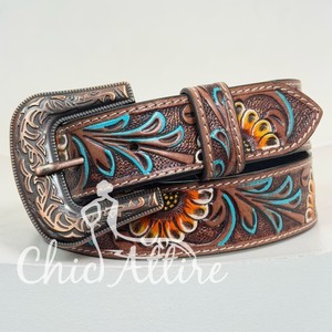 เข็มขัดหนังวัวแท้สำหรับผู้ชายและผู้หญิงปรับได้เข็มขัดหนังวัวแท้ - Product Image 1