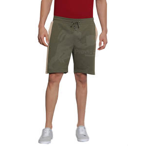 กางเกงขาสั้นผ้าฝ้าย100% สีทึบระบายอากาศได้ดีสำหรับผู้ชายชุดสตรีทแวร์สไตล์ล่าสุด - Product Image 1