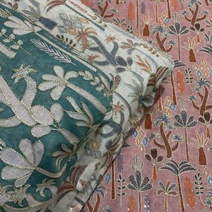 Vải Thêu Poly Linen satin vị trí in vải làm việc Vật liệu in kỹ thuật số - Product Image 1