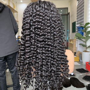 32-Inch Long Deep Wave Vietnamese Remy <b>Hair</b> <b>Extensions</b> Natural Color Bulk Ocean Wave Twist <b>Hair</b> for Crochet <b>Braiding</b> - Product Image 1