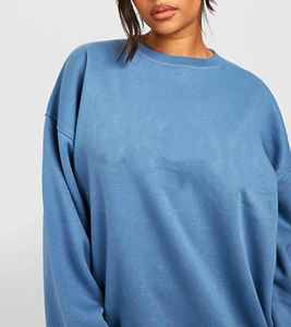 Sudadera Larga de Invierno para Mujer, Cuello Alto Simulado, Holgada, Ligera, Transpirable, con Logo Personalizado - Product Image 3