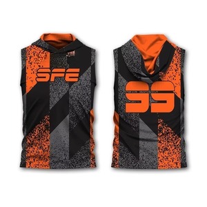 Hoodie rose sans manches pour homme, streetwear, motif crâne, fabricant de maillots 7v7, sublimation - Product Image 5