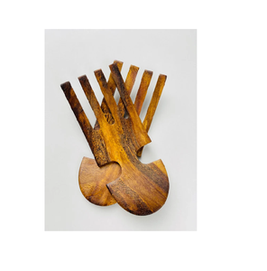 Accessoire Serveur de salade en bois cuillère à main artisanat naturel luxe service de vaisselle Serveur de salade en bois main - Product Image 1
