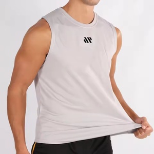 Camiseta sin mangas de secado rápido para hombre para entrenamientos de gimnasio de verano, camisetas de entrenamiento de culturismo, camiseta sin mangas estampada ajustada - Product Image 5