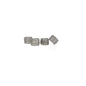 Rond de serviette rond de luxe de qualité supérieure en métal et cristal de taille personnalisée pour les mariages porte-serviettes de table en matériau PC - Product Image 5