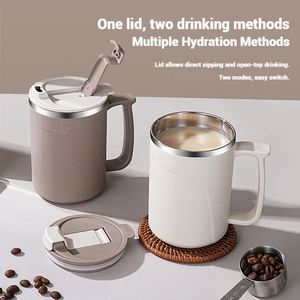 Tasse à café isotherme en acier inoxydable anti-brûlure avec couvercle pour le bureau – Offre spéciale - Product Image 2