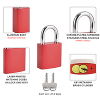 Cadenas de sécurité en aluminium Elecpopular EP-8511A~8554A avec cylindre en laiton 25/38/76MM et anse en acier, cadenas de verrouillage à clé