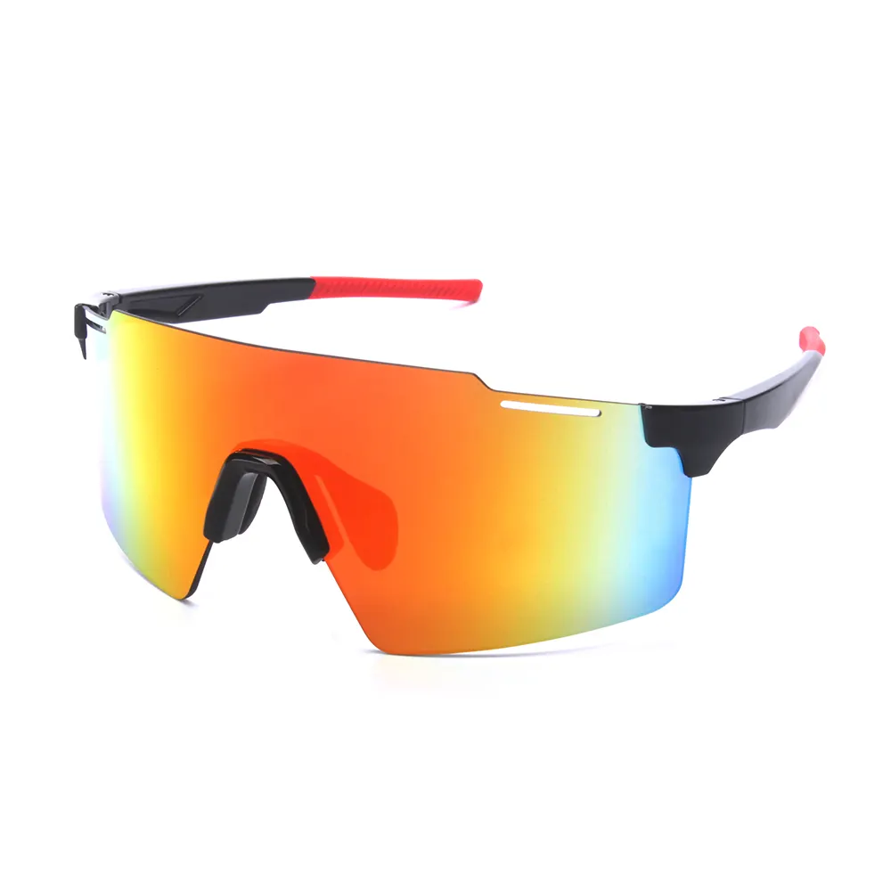 نظارة ركض الدراجات الهوائية والجري والدراجات الجبلية ذات المبيعات الرائجة نظارة شمسية رجالية للدراجات الهوائية ذات إطار أزرق اللون بدون ظلال