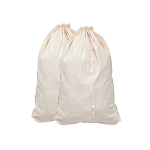 Indian Manufacturer's Premium Quality Cotton Canvas Carry <b>Bag</b> <b>Cream</b> Color Drawstring Factory Direct Supply for Promotion Use - Product Image 1