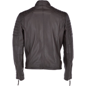 Vente en gros Veste en cuir tendance à col montant pour hommes Veste d'extérieur en faux cuir légère et chaude pour la moto - Product Image 4