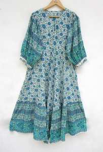 Robes décontractées Max pour femmes manches courtes ou longues avec bouton col en V longueur Midi - Product Image 6