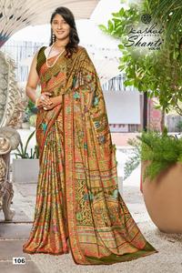 Shanti สดใสมอสฟอยล์ Saree ผู้ผลิตในอินเดีย - Product Image 6